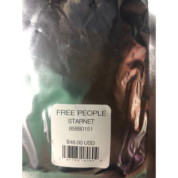 $48 Free People Kathryn Eisman White Star Studded Starstruck Fishnet Tights F689 - Picture 4 of 5